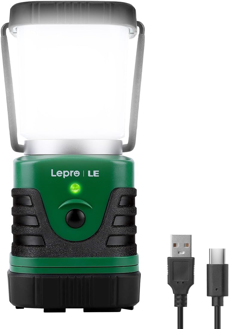 Lighting EVER Rechargeable Lantern with 4 Light Modes and Power Bank