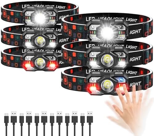 Northlet Rechargeable Headlamp 6-Pack 3000 LUMEN HEADLIGHT FOR OUTDOORS