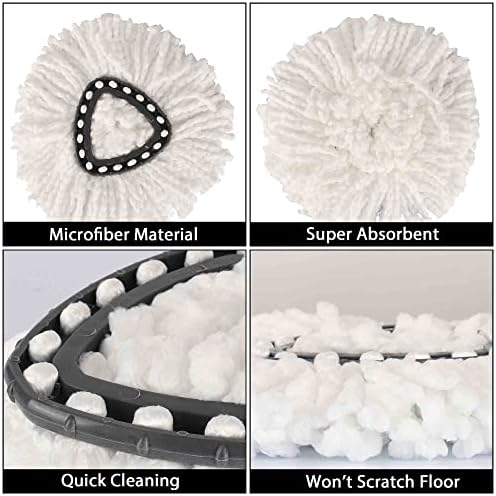 12-Pack Spin Mop Heads for Hard Floors