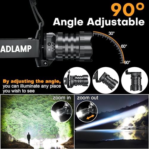 Sogdeco Rechargeable Headlamp 150000LM Super Bright