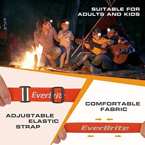 EverBrite Rechargeable Headlamp 7 Lighting Modes - Dual Switches Memory Function