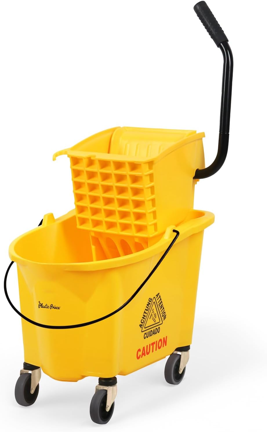 Plastic Prince - 35 Quart Mop Bucket with Wringer on Wheels