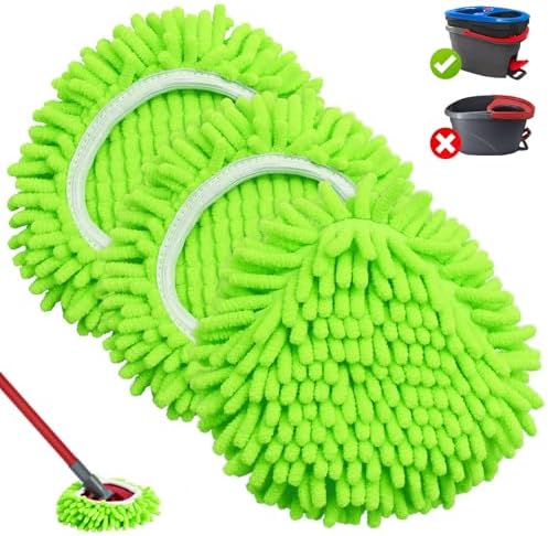 DLAIMI 3 Pack Spin Mop Refill Heads for RinseClean 2 Tank System