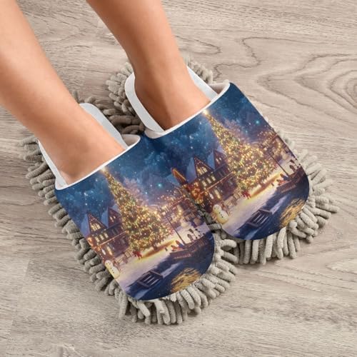 Cozy Mops Slippers for FemaleMale Soft Eco-Friendly Christmas House Slippers