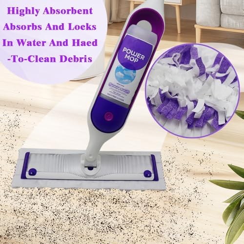 Mewvine Disposable Mop Pads for Swiffer PowerMop - 10 Count Multi-Surface Refills