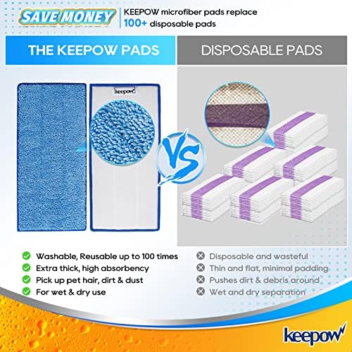 5-Pack Reusable Swiffer Wet Jet Mop Pads with Microfiber