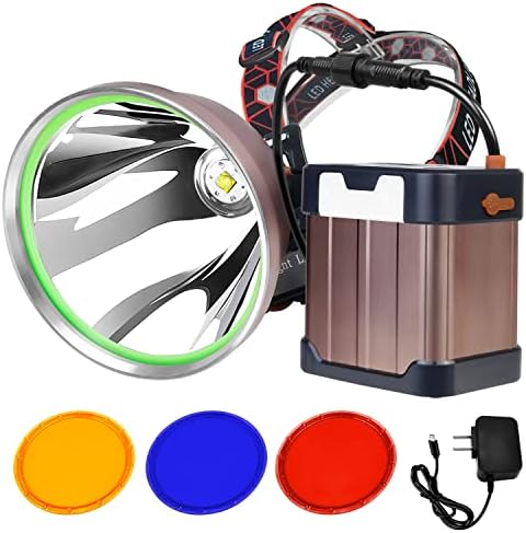 PINSAIHigh Power LED Headlamp for Camping waterproof 22000mAh Rechargeable