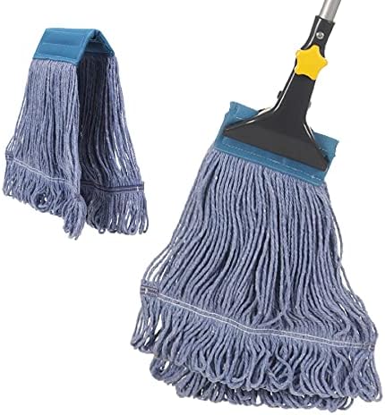 Yocada Looped-End String Wet Mop Heavy-Duty Telescoping Replacement Heads Included