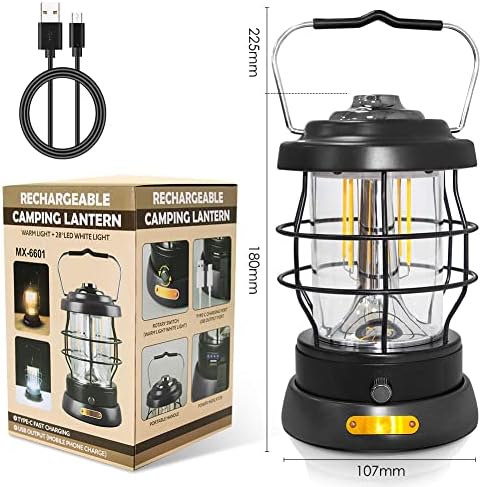 Electric Camping Lantern 1500LM Rechargeable 2 Modes Portable