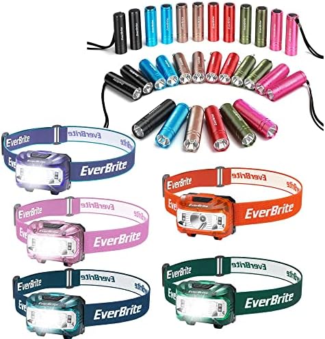 EverBrite 30-Pack Walking Stick Flashlight Set 5-Pack Headlamp