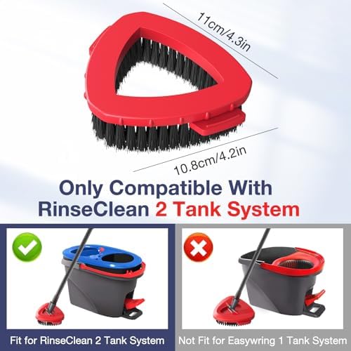 Spin Mop Scrub Brush Head for RinseClean 2-Tank System