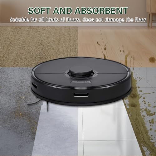 VIEWALL Reusable Microfiber Mop Cloth for Robot Vacuums - 6-Pack