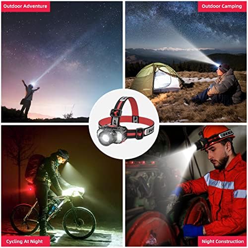 19 LED Rechargeable Headlamp 28000 Lumens IPX4 Waterproof for Outdoor Use