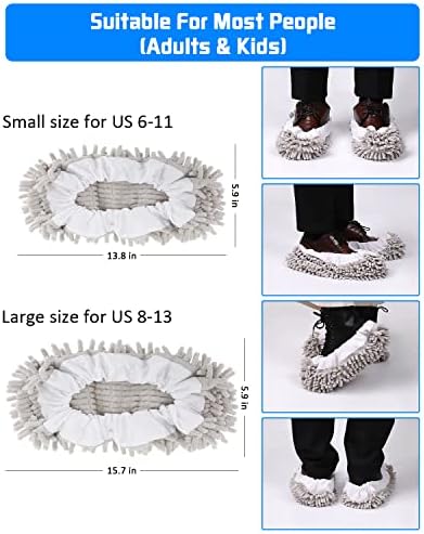 WellMall 8-Piece Mop Slippers for Women Men