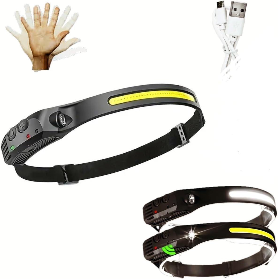 10-Watt Rechargeable Headlamp With 270 Wide Beam