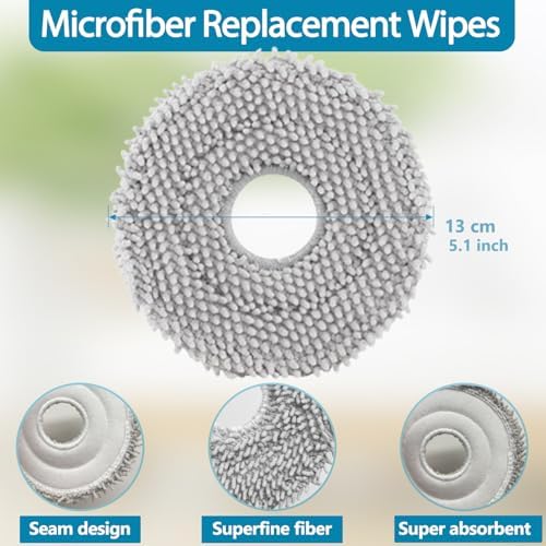KGCMop Pad Replacement Roborock Q RevoMasterMAXVSPRO Washable Microfiber 6-Pack