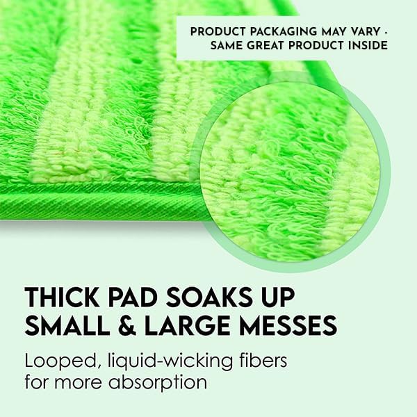 Turbo Microfiber Reusable Floor Mop Pads - Swiffer Wet Jet Compatible Refills