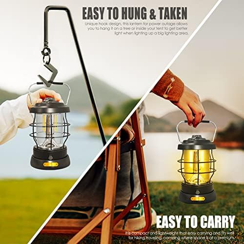 Electric Camping Lantern 1500LM Rechargeable 2 Modes Portable