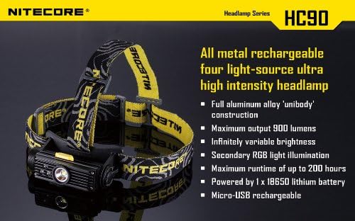 Nitecore HC90 Rechargeable Headlamp with Variable Output
