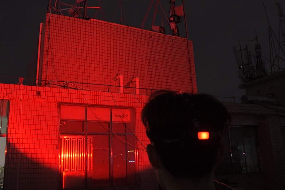 Bright Red Headlamp for Hunting and Astronomy