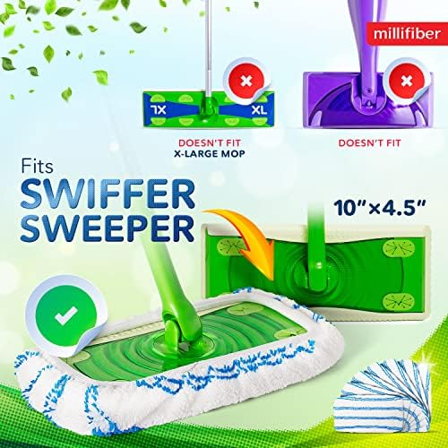 Millifiber Microfiber Mop Pads 2-Pack Swiffer Compatible