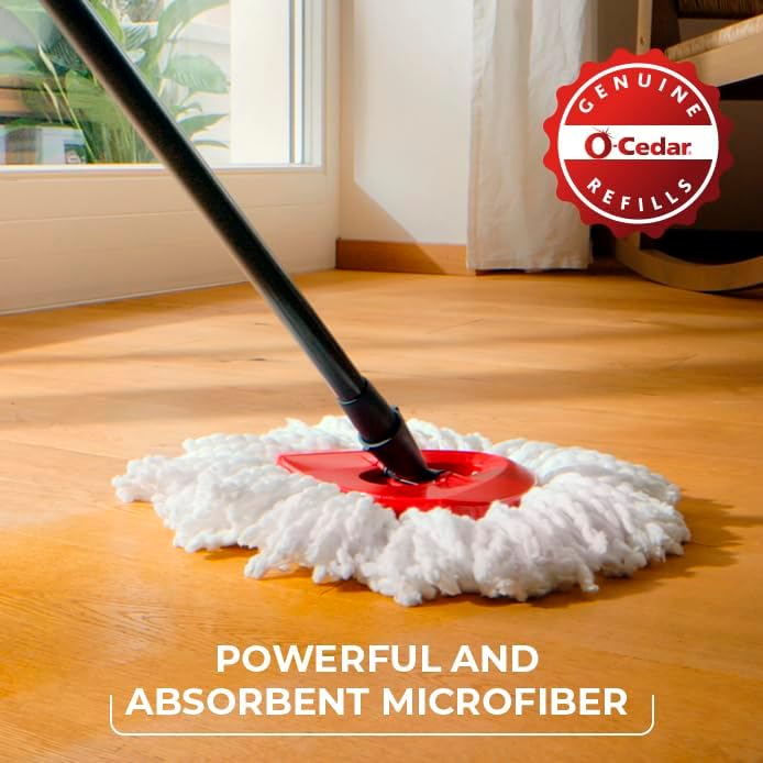4 O-Cedar EasyWring Refills - Bacteria-Proof Mop Heads