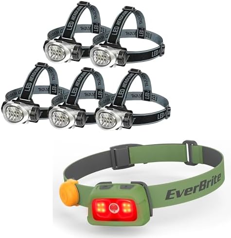 bright powerful 5-pack reustainable led headlamp