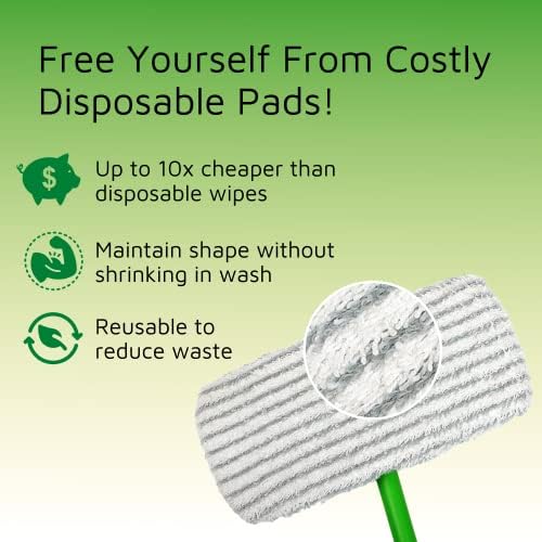 F Flammi 4-Piece Reusable Mop Pad Set for Swiffer Sweeper