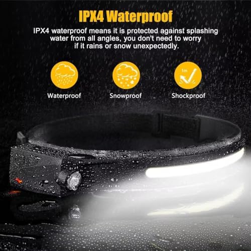 230 Wide Beam Headlamp with Motion Sensor Rechargeable camping accessory
