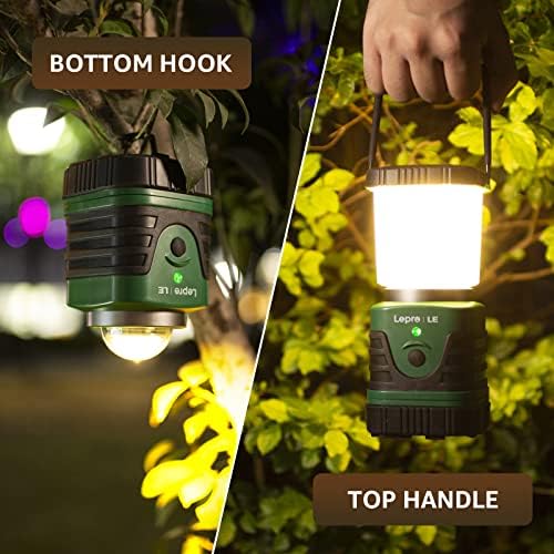 Lighting EVER Rechargeable Lantern with 4 Light Modes and Power Bank