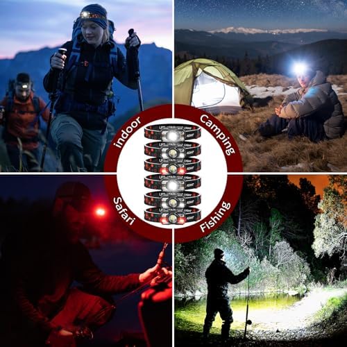 Northlet Rechargeable Headlamp 6-Pack 3000 LUMEN HEADLIGHT FOR OUTDOORS