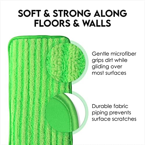 Turbo Microfiber Reusable Floor Mop Pads - Swiffer Wet Jet Compatible Refills
