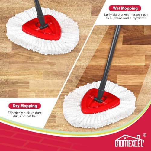 HOMEXCEL Mop Replacement Heads for O-Cedar Spin Mops 3-Pack