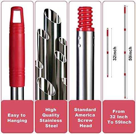 Pro-Grade 4-Section Mop Handle