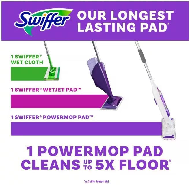 Swiffer PowerMop R1 Refill Pads - Multi-Surface 8 Count Pack of 2