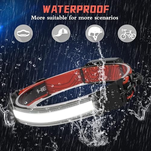 Aikertec Rechargeable Headlamp 4-Pack waterproof bright
