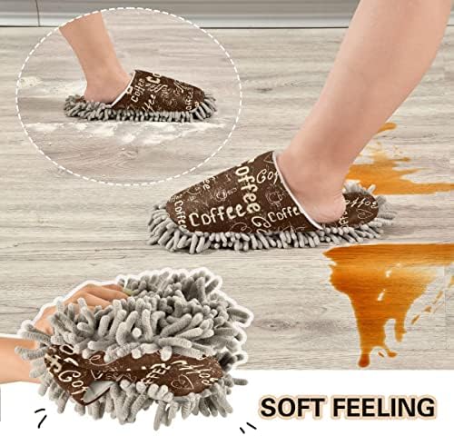 Quick-Clean Coffee Mop Slippers