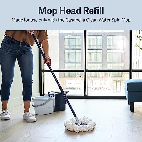 Compact White Spin Mop Refill