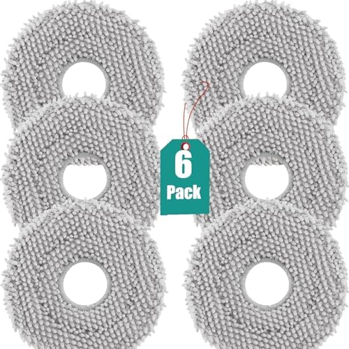 KGCMop Pad Replacement Roborock Q RevoMasterMAXVSPRO Washable Microfiber 6-Pack