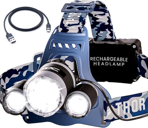 Professional LED Headlamp for Camping Hunting - TDC 1080 Lumens Headlight