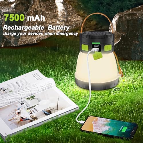 8 Lighting Modes Rechargeable Waterproof Camping Lantern with 7500mAh Battery