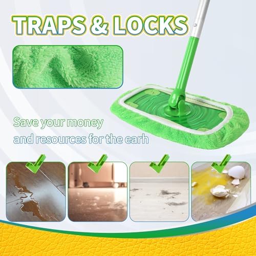 AmaVins Reusable Chenille Swiffer Mop Pads 5 Pack