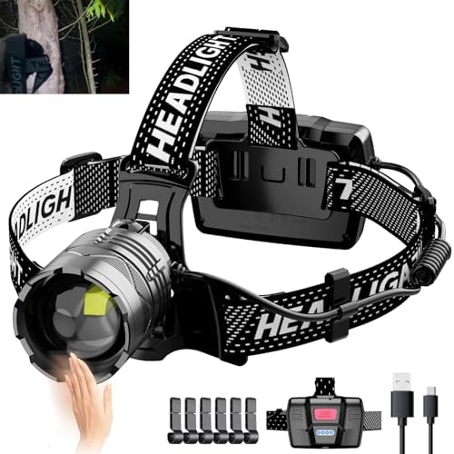 Leaphanie 7-in-1 LED Headlamp Waterproof Rechargeable 50h Adjustable