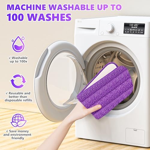 ILAVCOOL 6-Pack Reusable Mop Pads for Swiffer PowerMop Wood Floors