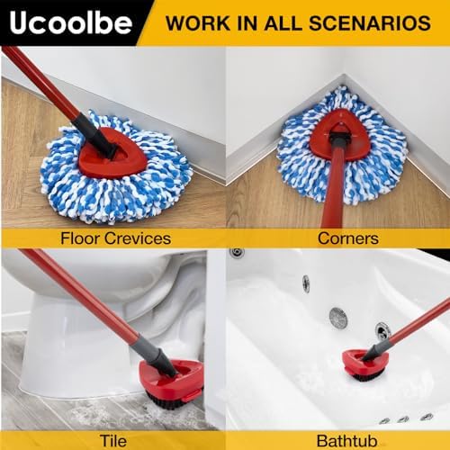 Ucoolbe Replaceable Spin Mop Heads 4 Pack