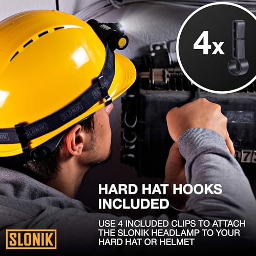 SLONIK Rechargeable Headlamp 1000 Lumens Waterproof 60ft Beam