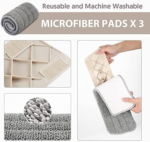Efficient Steam Mop with Microfiber Pads for Wet Dry Cleaning