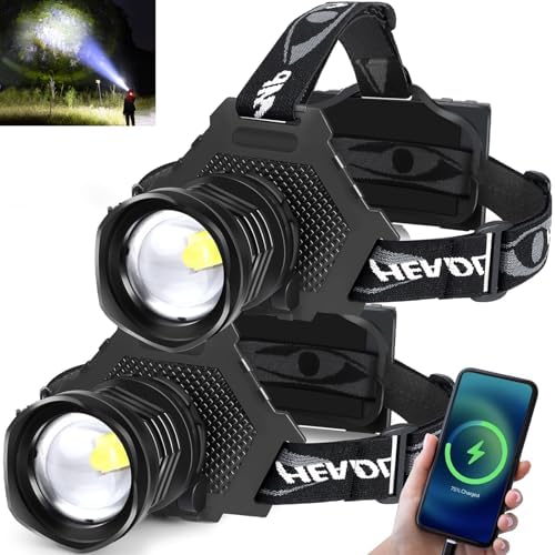 Durable Rechargeable Headlamp for Hiking Camping