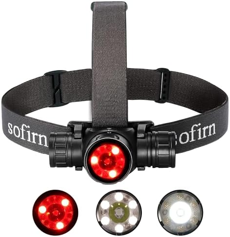 Sofirn HS21 2200 Lumen Multi-Mode Headlamp Rechargeable Waterproof for Camping Hunting