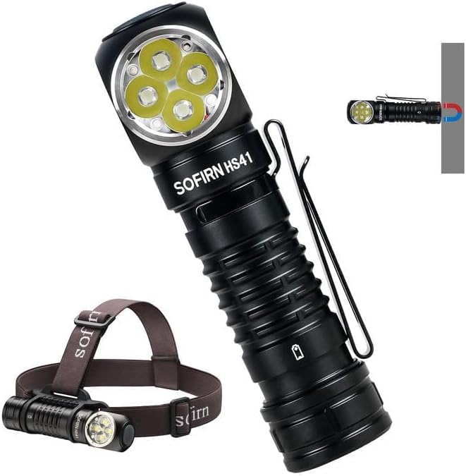 4000 Lumen Rechargeable Headlamp with 9 Light Modes and IP68 Waterproofing